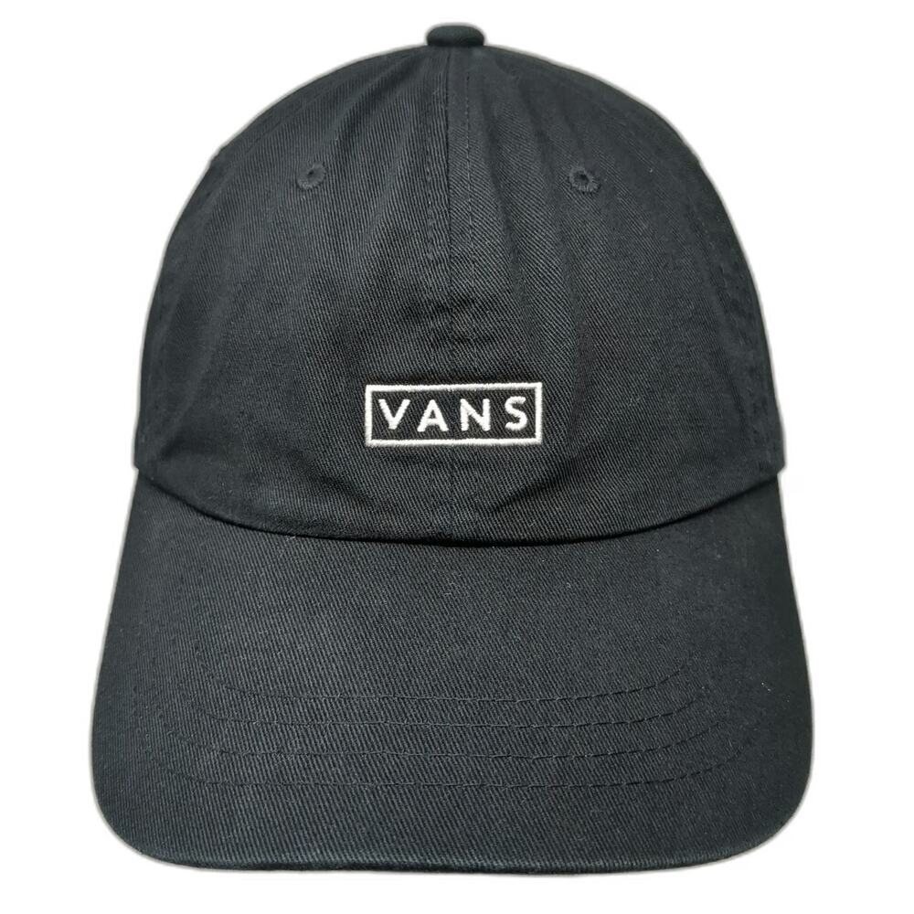 Vans Baseball Cap Black One Size Slideback Cotton Logo Embroidered Patch Hat